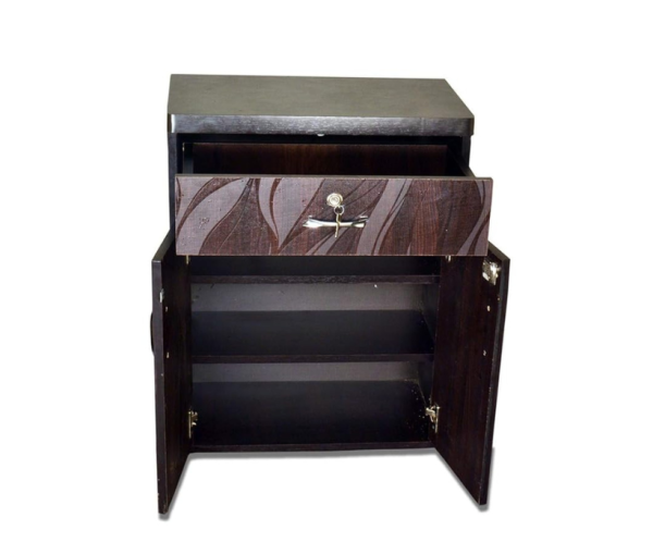 Two Door Wooden Shoe Rack with Lock and Drawer | Storage Cabinet Home Indoor and outdooor Cupboard