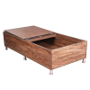 Single Engineered Wood Divan Bed With Storage | Wood Finish_Brown