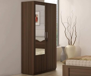 Double Door Wardrobe (Acacia) with Mirror