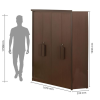 Four Door Wardrobe | Honey Finish | Brown