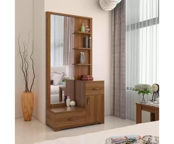 Engineered Wood Dressing Table With Mirror Drawer And Storage