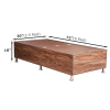 Single Engineered Wood Divan Bed With Storage | Wood Finish_Brown