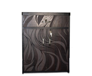 Two Door Wooden Shoe Rack with Lock and Drawer | Storage Cabinet Home Indoor and outdooor Cupboard
