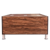 Single Engineered Wood Divan Bed With Storage | Wood Finish_Brown