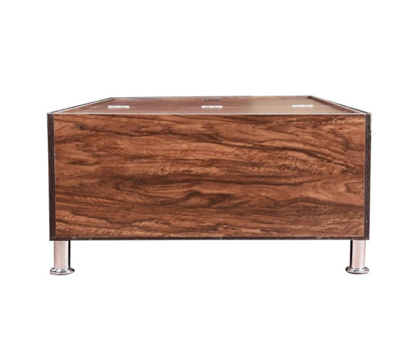 Single Engineered Wood Divan Bed With Storage | Wood Finish_Brown