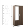 Double Door Wardrobe (Acacia) with Mirror