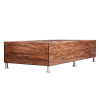 Single Engineered Wood Divan Bed With Storage | Wood Finish_Brown