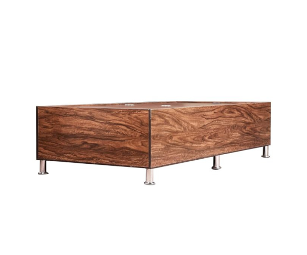 Single Engineered Wood Divan Bed With Storage | Wood Finish_Brown