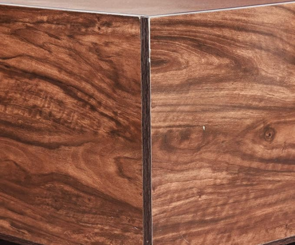 Single Engineered Wood Divan Bed With Storage | Wood Finish_Brown