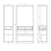 Double Door Wardrobe (Acacia) with Mirror
