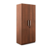 Double Doors Engineered Wood Wardrobe | Walnut Rigato