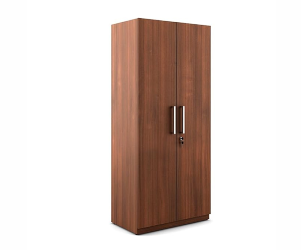 Double Doors Engineered Wood Wardrobe | Walnut Rigato