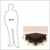 Stylish 4 Stool Centre Table with Dark Brown Cushions