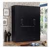 Engineered Wood Four Door Wardrobe Without Mirror | Dark Brown