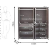 Engineered Wood Four Door Wardrobe Without Mirror | Dark Brown