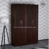 Engineered Wood Four Door Wardrobe Without Mirror | Dark Brown