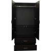 Double Door Wardrobe with Mirror | Engineered Wood - Wenge Finish