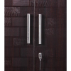 Mordern Brick Textured Double Door Wardrobe With Mirror