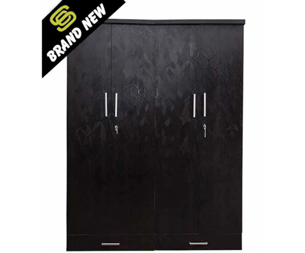Leaf Textured Four Door Wardrobe