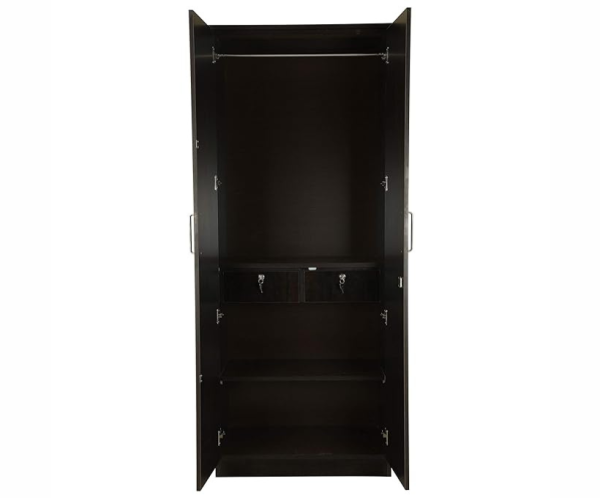 1 Wooden Orchid Dark Double Door Wardrobe