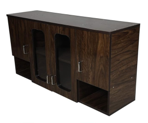 Kitchen Cabinet with Glass | Brown