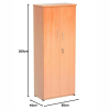 Double Door Wardrobe with Drawer | Beige