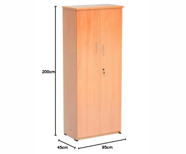 Double Door Wardrobe with Drawer | Beige