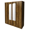 Tigress Teak Four Door Wardrobe with Mirror