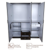 Three Door Wardrobe Apple Wood with Mirror