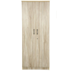 Wooden Cafe Walnut Double Door Wardrobe | Beige