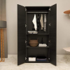 Premium Engineered Wood Double Door Wardrobe | Finish – Natural Wenge