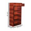Elegant Double Door Shoe Rack in Light Brown