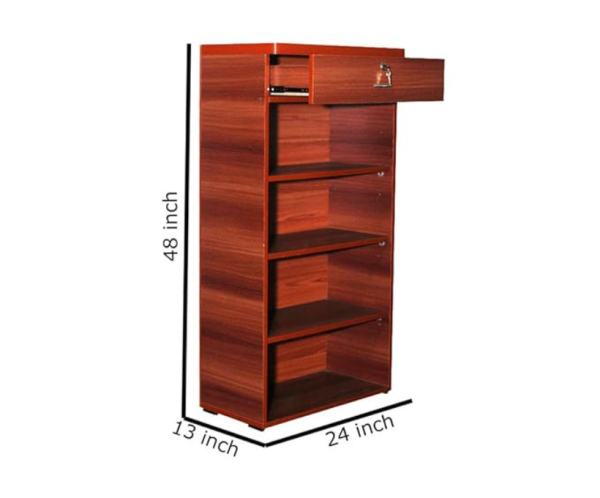 Elegant Double Door Shoe Rack in Light Brown