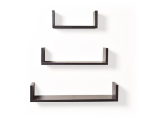 U Shaped Floatingwall Shelves | Set of 3