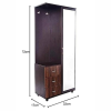 Dressing Table with Mirror in Walnut Finish