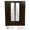Apple Wood Four Door Wardrobe with Mirror