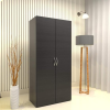 Premium Engineered Wood Double Door Wardrobe | Finish – Natural Wenge