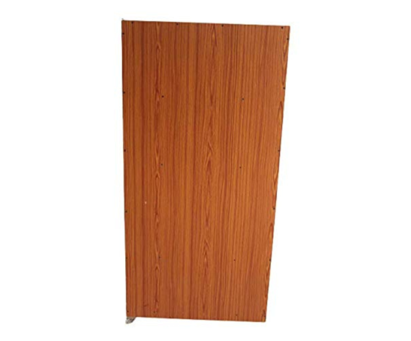 Engineered Wood Double Door Wardrobe 5 feet | Teak Wood Color Textured
