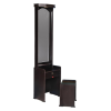 Dressing Table with Light & Stool in Dark Walnut color
