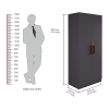 Engineered Wood Double Door Wardrobe | Finish Color - Slate Grey