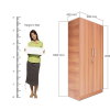 Double Door Wardrobe in Light Brown color