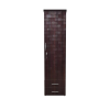 1 Single Door Wardrobe | Brick Textured | Black