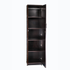 Single Door Engineered Wood Wardrobe in Black Color