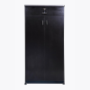 Wooden Shoe Case Almirah Storage Organizer | Double Door Cupboard Stand | Dark Walnut Color
