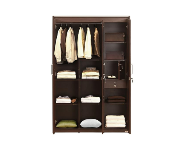 Three Door Wardrobe | Dark Finish