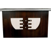Wood Finish Office Desk with Drawers and Storage | White and Black
