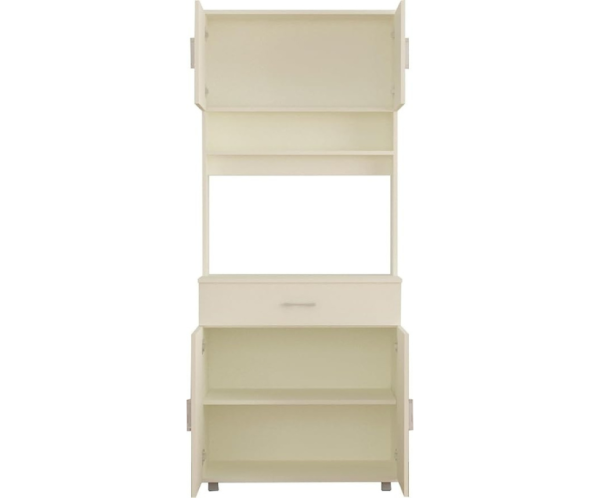 Kitchen Cabinet In High Glossy | Engineered Wood | White
