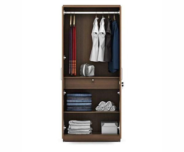 Beloved Double Door Wardrobe in Bronze Walnut Finish