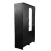 Wood Mark Three Door Wardrobe with Drawer | Black