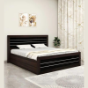 Double Bed in Wenge with Storage for Bedroom | Queen Size